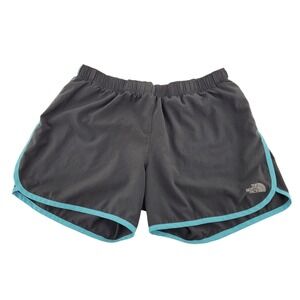 The North Face Running Shorts Womens Small Gray Blue AKXQ Athletic Gym Workout